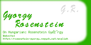 gyorgy rosenstein business card